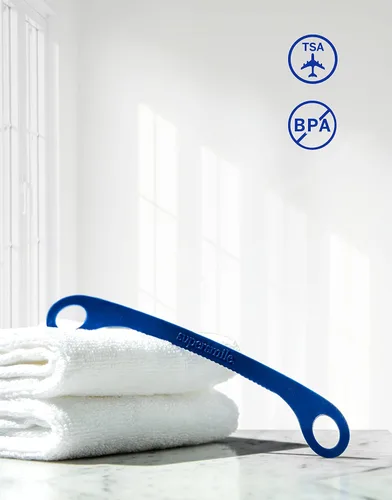 Vista 5 de Supersmile Limpiador de lengua Ripple Edge, paquete de 3, raspador de lengua ergonómico reutilizable para adultos, elimina las bacterias para un