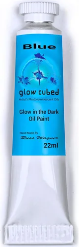 Vista 36 de Pintura al óleo profesional que brilla en la oscuridad Artista Pintura al óleo luminiscente fosforescente autoluminosa Glow Cubed