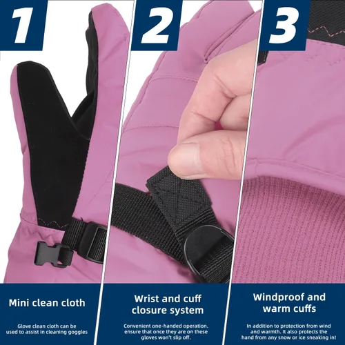 Vista 27 de AMYIPO - Guantes de invierno para niños y niñas, ideales para esquí, nieve, snowboard