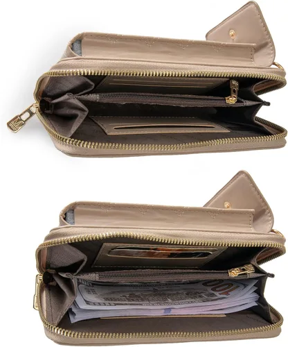 Vista 6 de Montana West Monedero pequeño cruzado para teléfono celular para mujer, con bloqueo RFID, cartera para teléfono celular