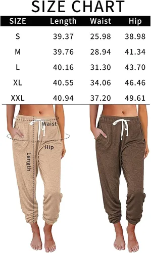 Vista 4 de AUTOMET - Pantalones deportivos holgados para mujer con bolsillos, pantalones de pijama para mujer, pantalones deportivos para correr, ropa de otoño