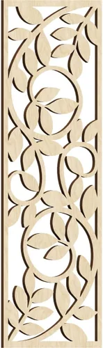 Vista 65 de 9 3/8"W x 24 3/8"H x 1/4"T Utica Decorativo Fretwork Madera Paneles de Pared, Abedul