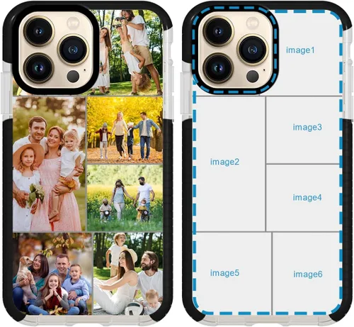 Vista 12 de Funda personalizada para iPhone 15 Pro, collage de fotos personalizada de múltiples imágenes, resistente a los impactos, suave funda protectora