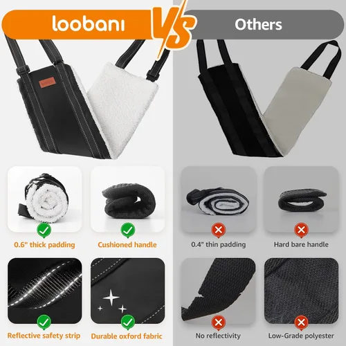 Vista 7 de LOOBANI - Arnés portátil para perros pequeños, soporte para patas traseras débiles Walking & Stair Assistance, Senior Dog Mobility, Padded