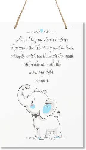 Vista 4 de LifeSong Milestones Decoración de pared de elefante para habitaciones de niños – The Child Grew Blue Heart – Fabricado con orgullo en Estados Unidos
