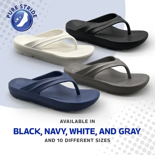 Vista 6 de Pure Stride Sandalias terapéuticas, sandalias ortopédicas para fascitis plantar, metatarsiano y espolones de talón, alivio del dolor de pies