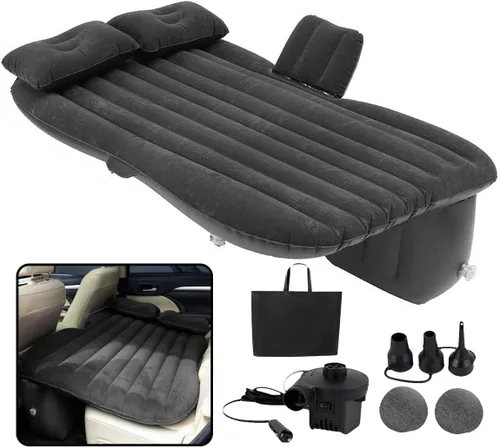 Vista 9 de VaygWay Colchón inflable de aire para automóvil – Cama de aire con kit de bomba – Asiento trasero – Cojín de cama inflable para vacaciones