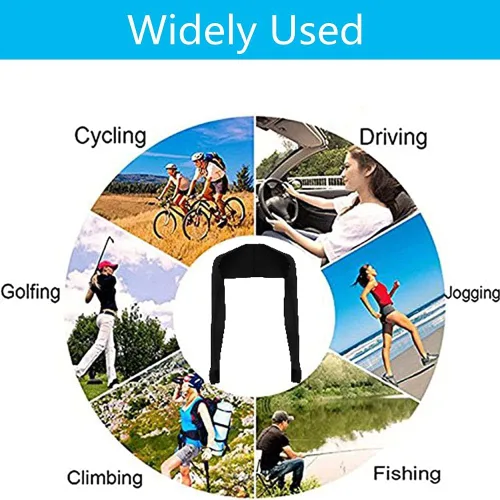 Vista 5 de Chal de enfriamiento para mujer, con agujero para los dedos, para golf, ciclismo, anti-UV, deportes al aire libre, golf, brazo, enfriador de hombros