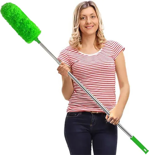 Vista 13 de DELUX Plumero de microfibra con 7 plumeros, reutilizables, flexibles, lavables, con poste de extensión extra largo de 100 pulgadas para limpiar