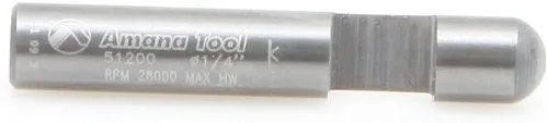 Vista 4 de Amana Tool - Panel de carburo sólido 51200 Pilot Flush Trim 1/4 Dia x 1/4 Shank 1-F
