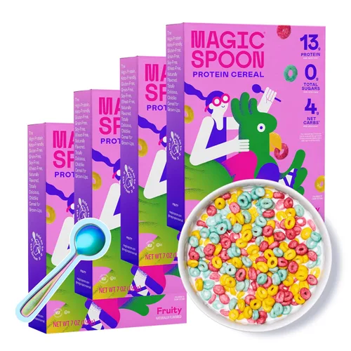 Vista 19 de Cereal Magic Spoon - Cereales Altos en Proteínas - Snacks Sin Azúcar y Comida para el Desayuno - Cereal Sin Granos y Sin Gluten - Snacks Saludables