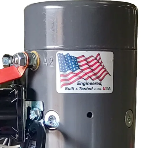 Vista 5 de KTI Hydraulics - Unidad de potencia de bomba hidráulica para remolque volquete de 12 V con doble efecto simple, 3 cuartos de galón