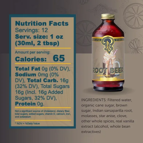 Vista 2 de Portland Syrups - Jarabe de cerveza de raíz auténtica, concentrado de bebidas prémium para cócteles auténticos, refrescos, helados, bebidas de café