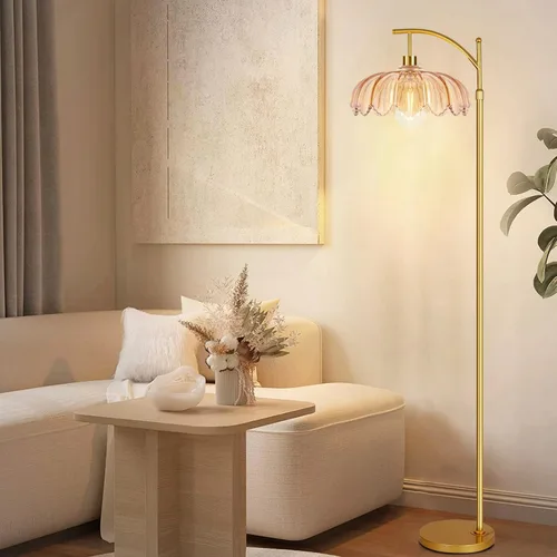 Vista 6 de AHDWDW Lámpara de Pie de Arco Dorado para Sala de Estar, Dormitorio, Lámparas de Pie Modernas Ajustables Únicas con Control Remoto, Lámpara de Pie