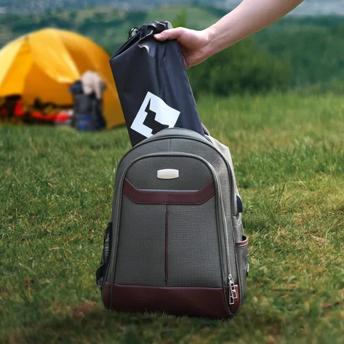 Vista 7 de VILLEY - Mesa auxiliar de aluminio portátil, ultraligera y plegable con bolsa de transporte, para acampar, cocinar al aire libre, picnic