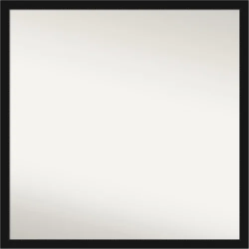 Vista 385 de Amanti Art Espejo de baño negro para sobre fregadero, 22 x 22 pulgadas, espejo de tocador cuadrado estrecho negro Avon, marco de madera casual