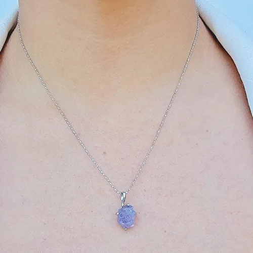 Vista 146 de Juego de joyas de piedras preciosas crudas reales con plata de ley 925 chapada en oro real, collar y aretes de piedra natal, regalo para ella por