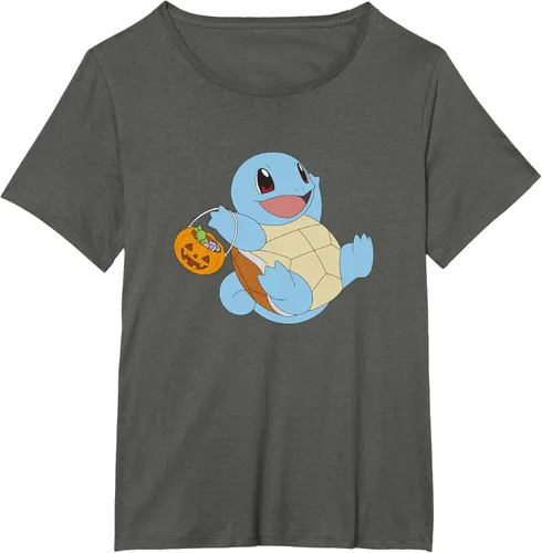 Vista 12 de Pokémon Halloween Squirtle With His Trick or Treat Basket Camiseta, Negro