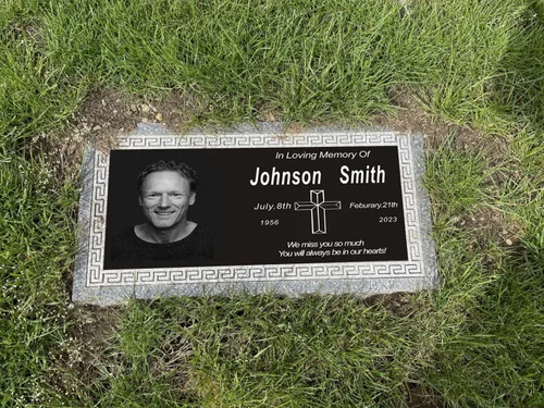 Vista 3 de lápida, lápidas para tumbas, placa conmemorativa personalizada, marcadores de tumba para cementerio, piedra conmemorativa para un ser querido
