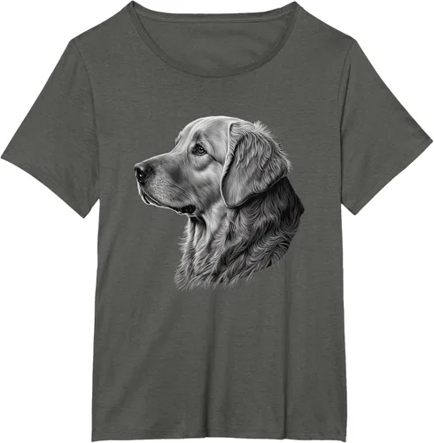 Vista 51 de Camiseta divertida Golden Retriever, Negro