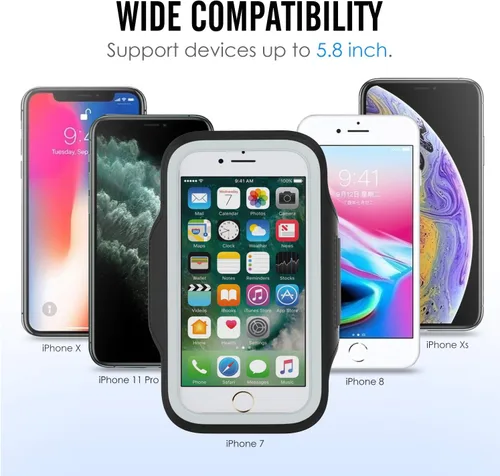 Vista 9 de MoKo banda deportiva protectora para iPhone 6/6s, Negro