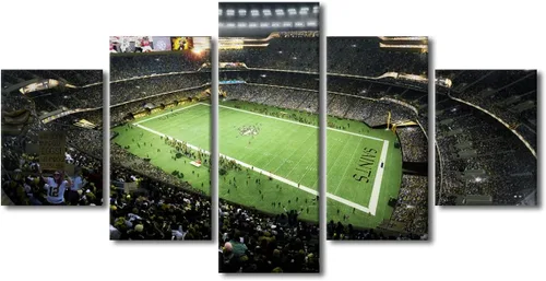 Vista 70 de TUMOVO Allegiant Stadium Arte de Lienzo para Pared de Sala de Estar Equipo de Fútbol Americano Pintura Moderna Nevada Las Vegas Cuadro Deportivo