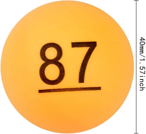 Vista 10 de SelfTek 100 pelotas de tenis de mesa numeradas para sorteo de cerveza pingpong de 1.575 in, bolas de lotería impresas con números