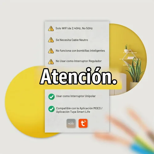 Vista 5 de MOES Interruptores de luz inteligente Wi-Fi de 2ª generación, requiere cable netural, interruptor inteligente de un solo polo, compatible con Alexa