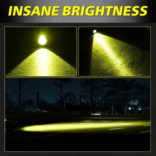 Vista 4 de AKD Parte 3.5 "Luces antiniebla LED ámbar redondas 50 W Combo Luces todoterreno redondas Spot Flood Combo Beam Round LED Fog Lights Ditch Lights
