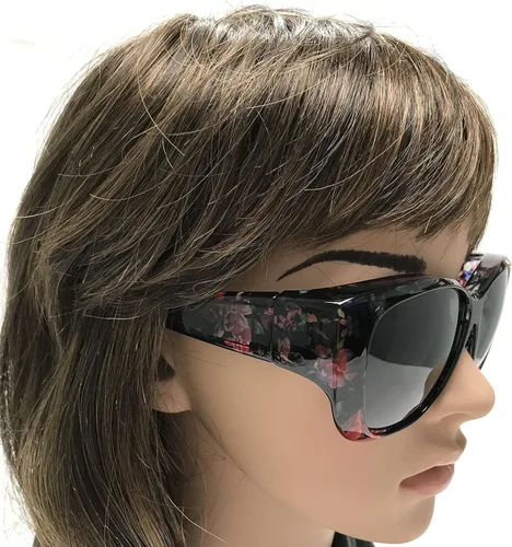 Vista 2 de PZ - Gafas de sol polarizadas para mujer para cubrir sobre gafas graduadas con protección UV