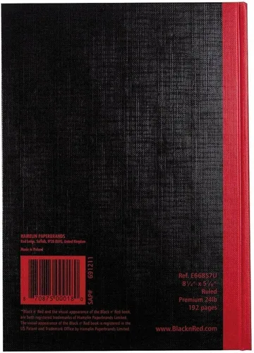Vista 7 de Black n' Red - Cuaderno A5 con líneas sueltas