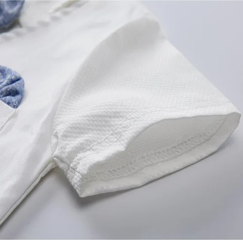 Vista 5 de Chaleco blanco para bebé, caballero, camisa blanca, corbatín, esmoquin, overol