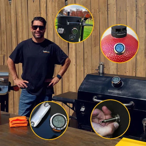 Vista 3 de ProTemp S1 Termómetro inteligente patentado para parrillas con Hub, Wi-Fi y Bluetooth para Weber, Big Green Egg, parrillas para ahumar, offset