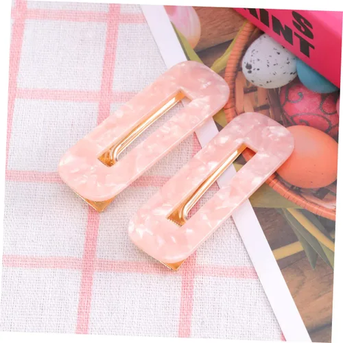 Vista 6 de Beaupretty Pinza cuadrada con estampado de leopardo para mujer, paquete de 2 extensiones de clip para el cabello elegantes