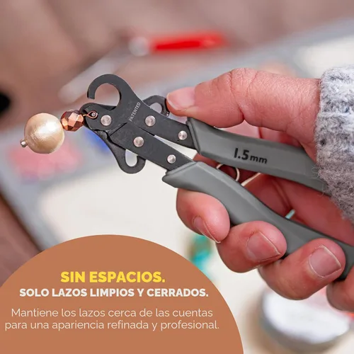 Vista 2 de The Beadsmith Bucle de 1 paso, 0.059 in, alambre de manualidades de calibre 26-18, crea bucles consistentes para rosarios, aretes, pulseras