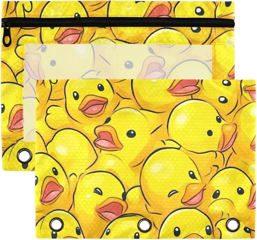 Vista 11 de Kcldeci Estuche para lápices para carpeta de 3 anillas, balón de fútbol en fuego y agua, paquete de 2 carpetas con bolsas transparentes para lápices
