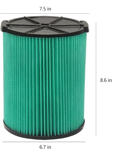 Vista 3 de VF6000 Filtro de repuesto para aspiradoras Ridgid en seco y húmedo de 5 a 20 galones WD5500 WD0671 WD6425 WD7000 WD1280 WD1851 WD1680 WD1956 RV2400A