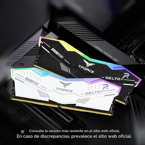 Vista 5 de TEAMGROUP T-Force Delta Alpha RGB DDR5 Ram 32GB Kit (2x16GB) 5600MHz (PC5-44800) CL40 Intel XMP 3.0 y AMD Expo Compatible Módulo de Memoria de Blanco
