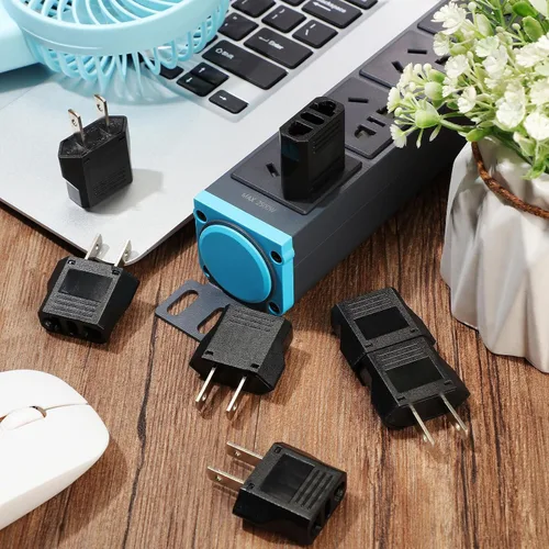 Vista 6 de EBOOT Paquete de 20 adaptadores de enchufe de Europa a EE. UU., Convertidor de voltaje de viaje Convertidor de voltaje de viaje UE a EE. UU. Enchufe