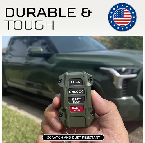 Vista 4 de AJT DESIGN Llavero de repuesto compatible con Toyota Tacoma (2024+), Tundra (2022+), 4Runner (2025+) y Sequoia (2023+) Hecho a medida en Estados