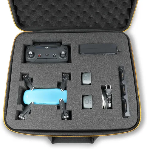 Vista 2 de USA Gear Funda para drone – Compatible con DJI Mini 3 Pro, 2, Mavic Mini, Mavic Air 2, DJI Remote y más – Interior de espuma personalizable