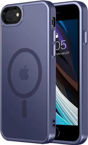 Vista 38 de Vooii Funda para iPhone SE 3ª/2ª/2020 con Magnético, Funda iPhone 8/7 [Compatible con Magsafe] [Diseño Integrado] Sensación de Agarre Cómoda Delgada