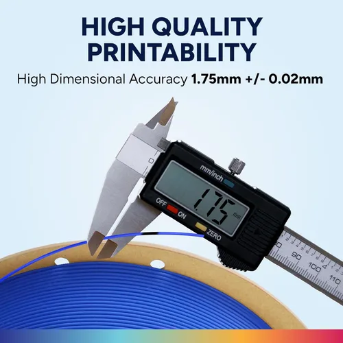 Vista 80 de OVERTURE - Filamento de ácido poliláctico (Easy PLA) para impresora 3D de 1.75 mm, bobina de cartón de 2.2 libras, precisión dimensional +/- 0.02