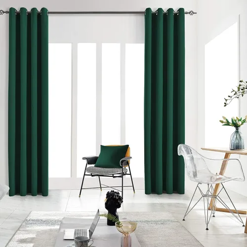 Vista 68 de Cortinas opacas para dormitorio, con aislamiento térmico y bloqueo de luz, para oscurecer la habitación, cortinas con ojales sólidos para ventana