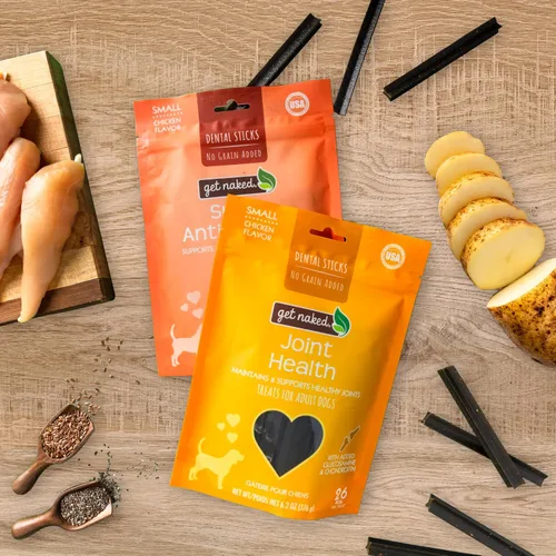 Vista 6 de Get Naked 1 bolsa de 6.6 onzas sin granos, súper antioxidante, palitos dentales, grandes