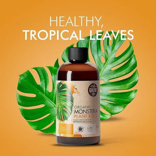 Vista 5 de Monstera Plant Food - Fertilizante líquido orgánico para plantas Monstera de interior y exterior, nutrientes para hojas tropicales saludables