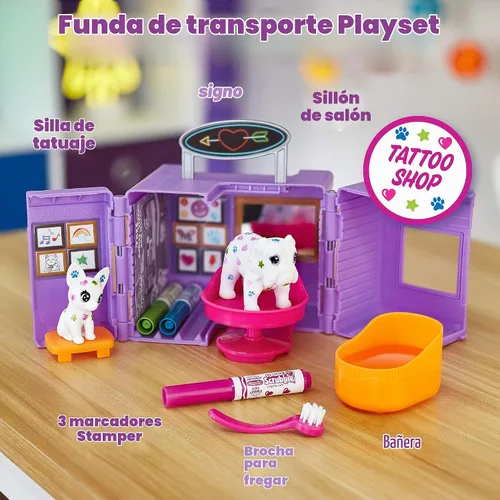 Vista 2 de Crayola Scribble Scrubbie Pet Tattoo Shop, Toy Pet Playset, regalo para niños, edad 3, 4, 5, 6