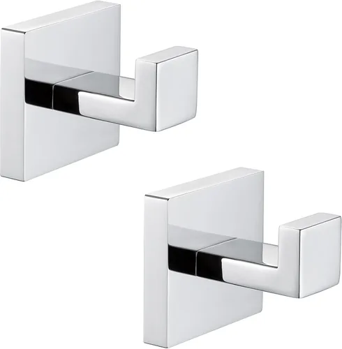 Vista 10 de Gancho para Toalla Angle Simple Negro y Oro, Gancho de Baño Cuadrado de Acero Inoxidable 304 para Pared SUS304 acero inoxidable, soporte