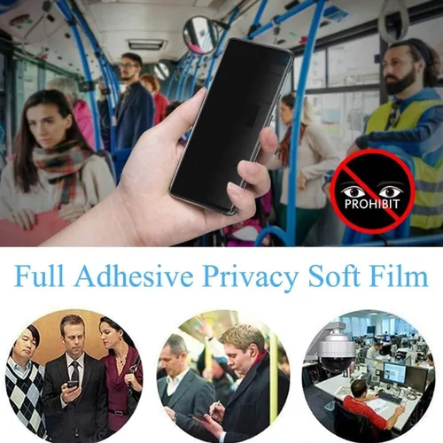 Vista 4 de Protector de pantalla de privacidad para Galaxy S21 Ultra, película de poliuretano termoplástico antiespía (funciona con huellas dactilares)