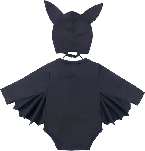 Vista 2 de YETANLID Disfraz de murciélago para bebé, niño, 1er Halloween, talla 3-24 meses